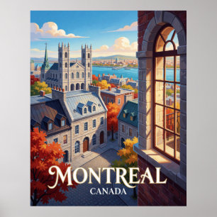 Póster Arquitectura Francesa de Montreal Canadá