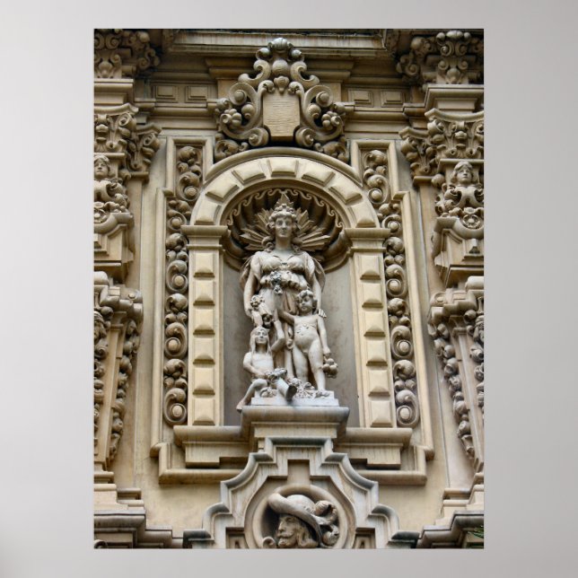 Póster Arquitectura histórica de San Diego (Frente)