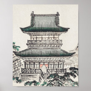 Póster Arquitectura japonesa: Poster Kōno Bairei