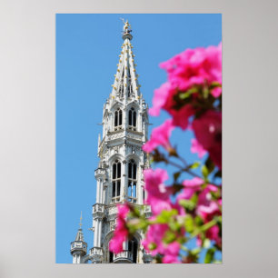 Póster Arquitectura medieval de la Gran Plaza de Bruselas