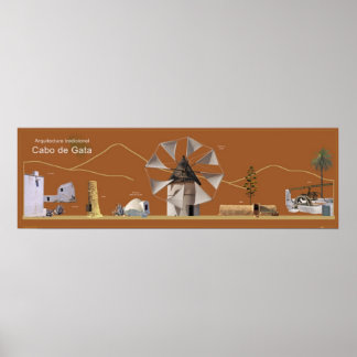 Póster Arquitectura Tradicional en Cabo de Gata (Almería)