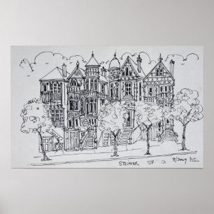 Póster Arquitectura Victoriana   San Francisco