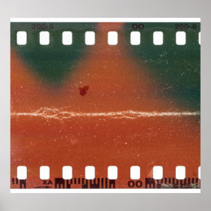 Póster Arranque de tira de película de 35 mm, arañazos fr