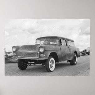 Póster Arrastra de cosecha - Gasser Nómada Chevy - Rollin