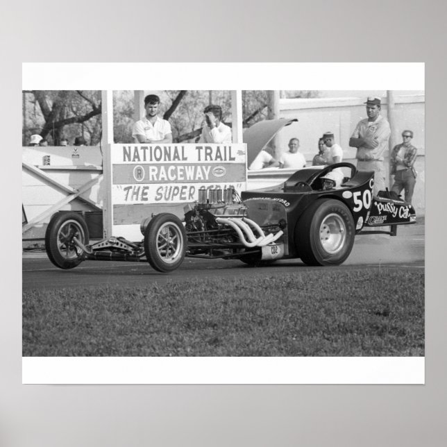 Póster Arrastra de cosecha - Roadster de gatos Pussy (Frente)