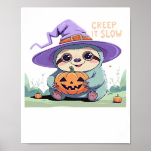 Póster Arrástralo lento - Camiseta divertida de Halloween