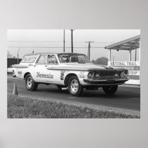 Póster Arrastrar la vendimia - vagón de perros de 1962 - 