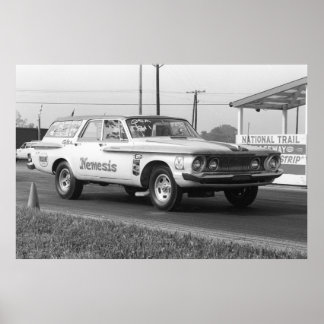 Póster Arrastrar la vendimia - vagón de perros de 1962 -