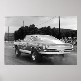 Póster Arrastrar Mopar de cosecha - Cuda - Mr. 5 y 50 Pos