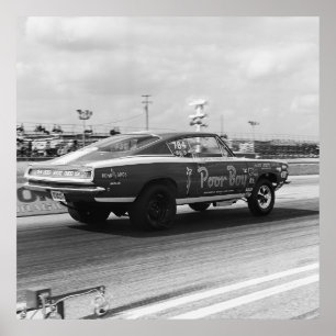 Póster Arrastrar Mopar Vintage - Cuda - Pobre Chico