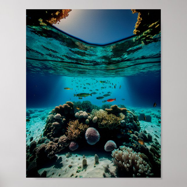 Póster Arrecife de Coral Tropical Más Hermoso (Frente)