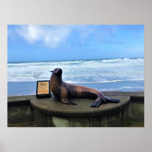 Póster Arrecife de Nelscott, Lincoln City, Oregón