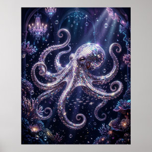 Póster Arrecife Pulpo Disco