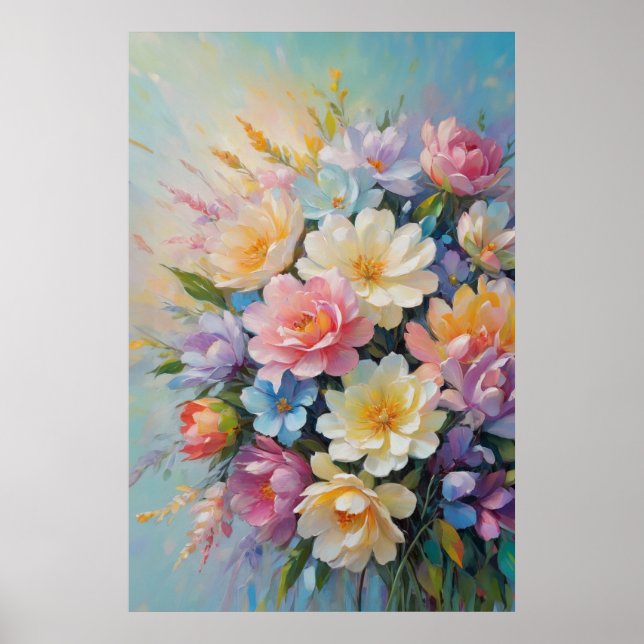 Póster Arreglo de flores pintado (Frente)