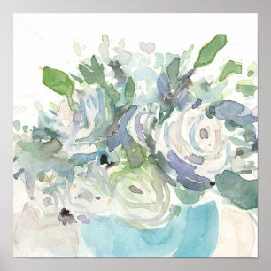 Póster Arreglo de primavera - Bouquet acuarela
