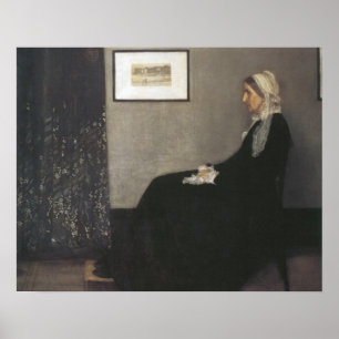 Póster Arreglo en gris y negro: la madre de Whistler