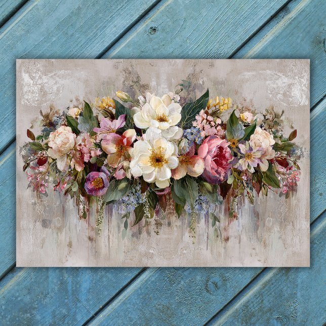 Póster Arreglo floral de flores silvestres boho (Boho Wildflower Floral Arrangement Poster)