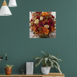 Póster Arreglo Floral de Otoño