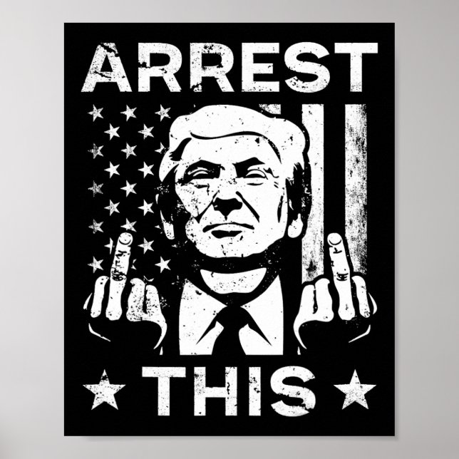 Póster Arrestan a Trump en las elecciones de 2024 (Frente)