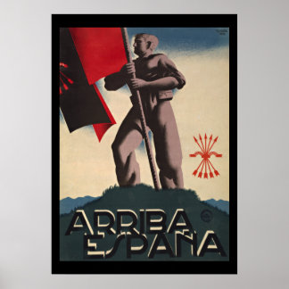 Póster Arriba España Poster de propaganda de la guerra ci