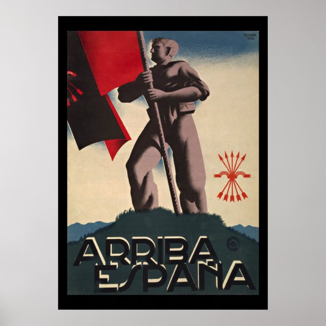 Póster Arriba España Poster de propaganda de la guerra ci (Frente)