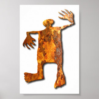 Póster Arroja de baile de un hombre