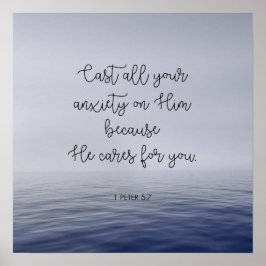 Póster Arroja toda tu ansiedad sobre él