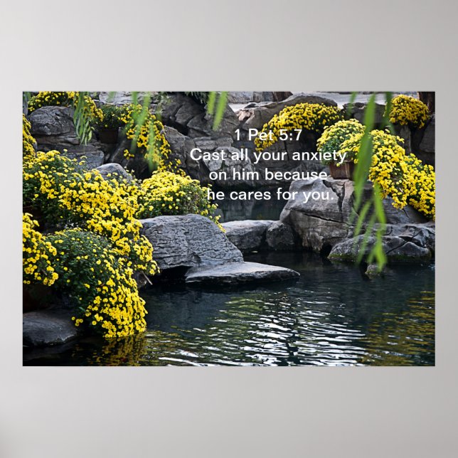 Póster Arroja toda tu ansiedad sobre él (Frente)