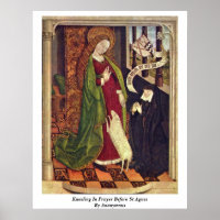 Arrojándose En Oración Antes De St Agnes. Por Anon