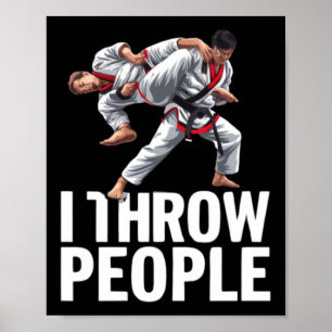 Póster Arrojar Personas Artes Marciales Karate Yudo Diver