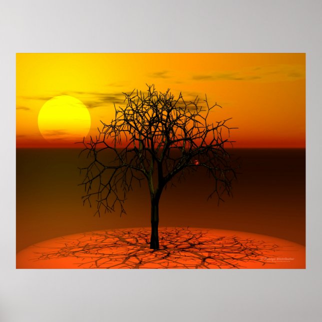 Póster Arrojar sol y árbol (Frente)
