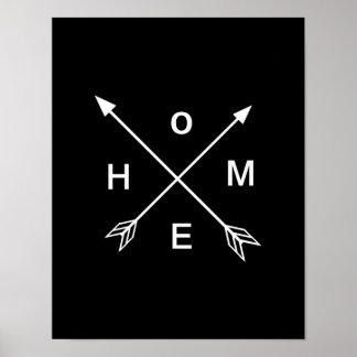 Póster Arrow Home Art Print Black and White Minimal Art