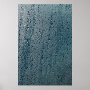 Póster Arroyo de agua en el vidrio