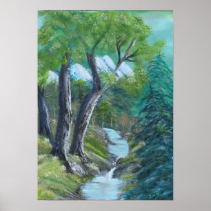 Póster Arroyo de montaña