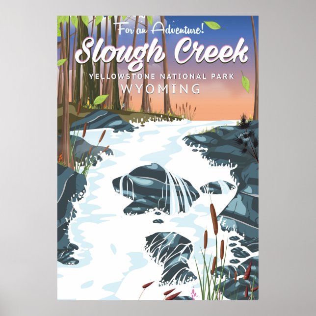 Póster Arroyo Slough, parque nacional Yellowstone (Frente)