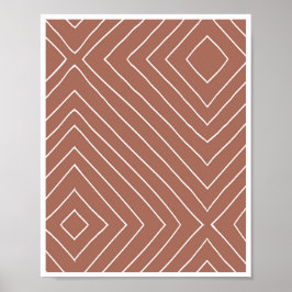 Póster Arroz de arcilla geométrica