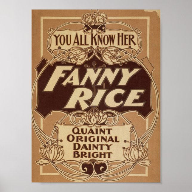 Póster Arroz Fanny, 'Quaint Original Dainty Bright' (Frente)