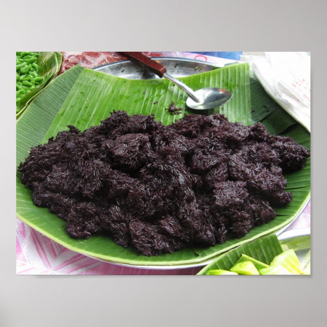 Póster Arroz pegajoso negro lao tailandés [presa Khao Nia (Frente)