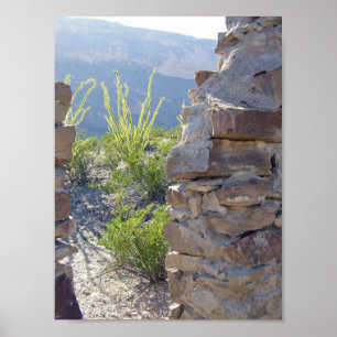 Póster Arruina de la casa, Parque Nacional Big Bend, Texa