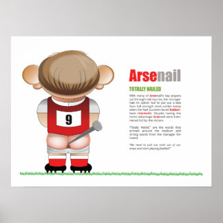 Póster ArseNail (Arsenal) gracioso Poster de Personalizad