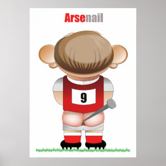 Póster ArseNail (Arsenal) gracioso Poster de Personalizad