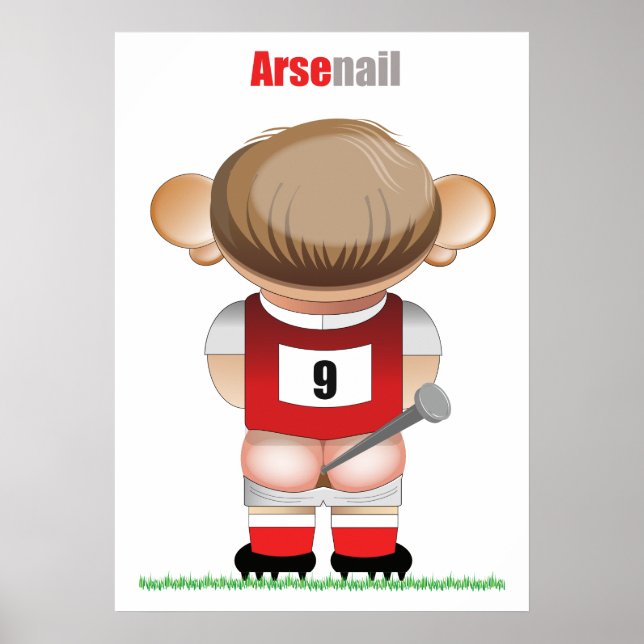 Póster ArseNail (Arsenal) gracioso Poster de Personalizad (Frente)