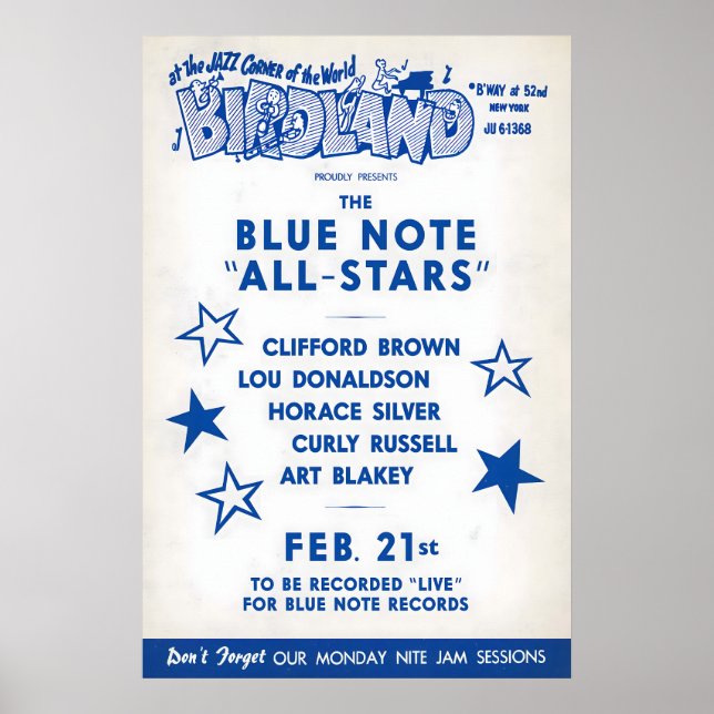 Póster Art Blakey - Clifford Brown - Horace Silver - Jazz (Frente)