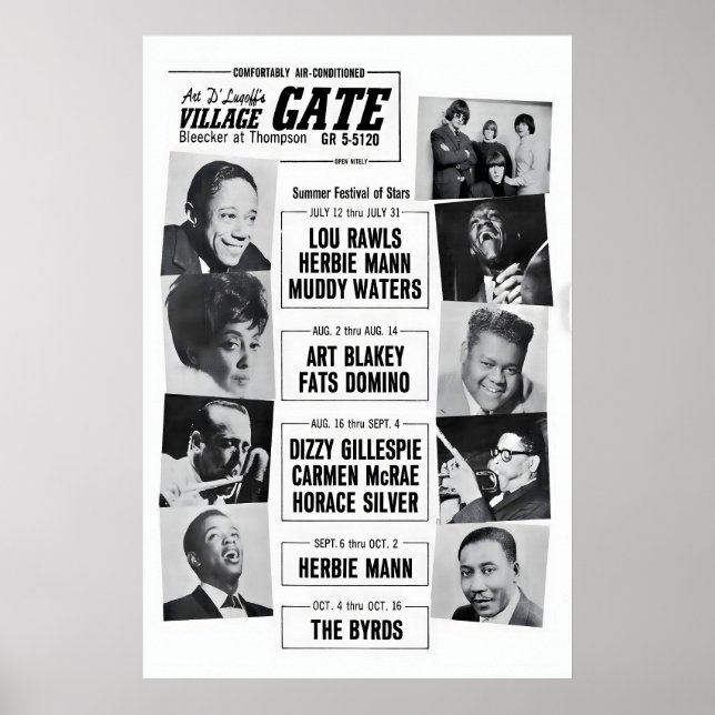 Póster Art Blakey - Dizzy Gillespie - Herbie Mann jazz (Frente)