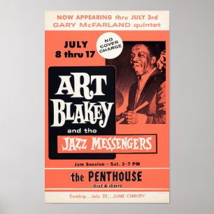 Póster Art Blakey en la cosecha de la reproducción de la