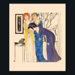 Póster Art Deco 3 Colchones Paul Poiret de Paul Iribe<br><div class="desc">Se trata de una impresión digitalmente realzada de un ilustracion de moda de estilo Art Deco Paul Iribe de 1908 de tres vestidos de Paul Poiret. Puede personalizar del color de fondo.</div>