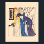 Póster Art Deco 3 Colchones Paul Poiret de Paul Iribe<br><div class="desc">Se trata de una impresión digitalmente realzada de un ilustracion de moda de estilo Art Deco Paul Iribe de 1908 de tres vestidos de Paul Poiret. Puede personalizar del color de fondo.</div>