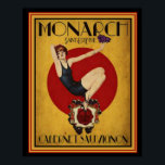 Póster Art Deco Ad for Monarch Cabernet 16 x 20<br><div class="desc">Cute,  vintage,  Art Deco Advertisement Poster for Monarch Cabernet Sauvignon 16 x 20.</div>