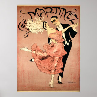 Póster Art Deco ~ Bailarinas de tango 1920