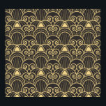 Póster Art Deco: Baldosas Geométricas de Oro.<br><div class="desc">Patrón de baldosas geométricas modernas de época. Forma dorada. Resumen de arte deco de lujo sin fisuras. Perderse en el arte nuevo ornamental vintage dorado y marrón. Entre en la elegancia de art nouveau con este patrón abstracto de floral vintage sin fisuras en rojo. Un toque de sofisticación y estilo....</div>